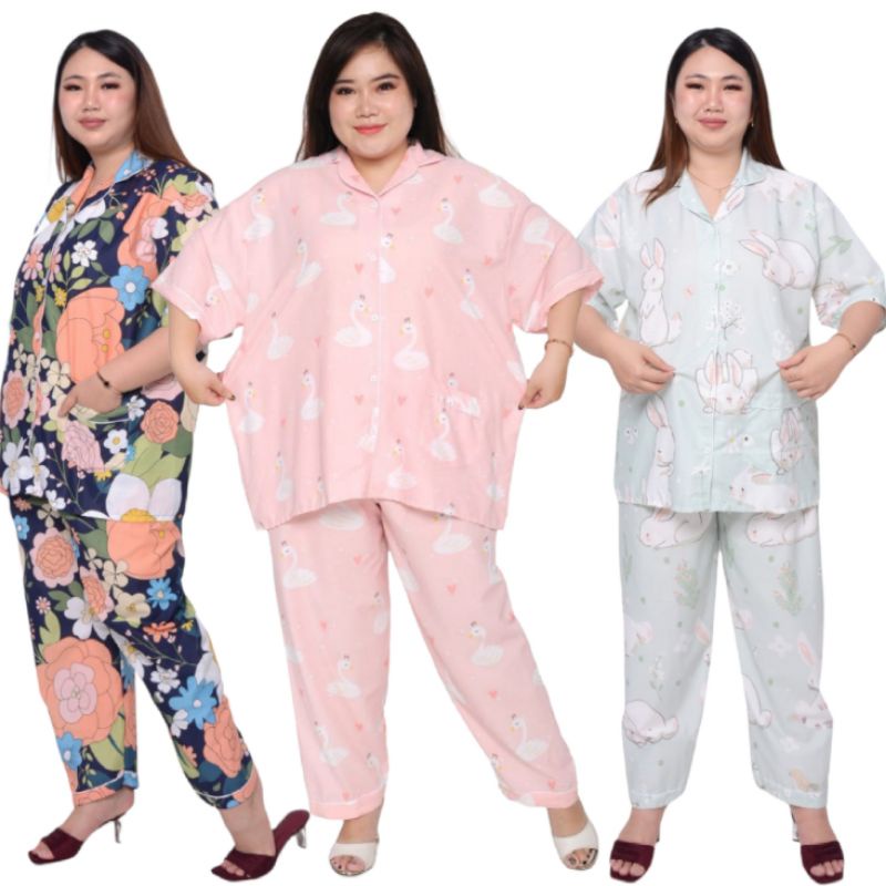 PIYAMA DEWASA MOTIF LD 140 BAJU LENGAN PENDEK CELANA PANJANG (CPJ/6L)