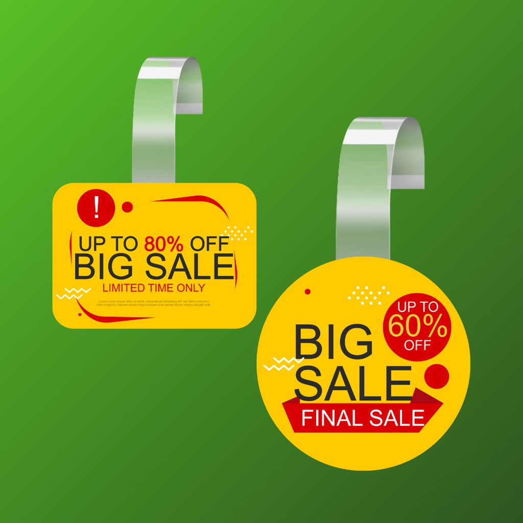 

Wobbler Promosi 10 Cm Custom / Gantungan Promosi / Label Promosi