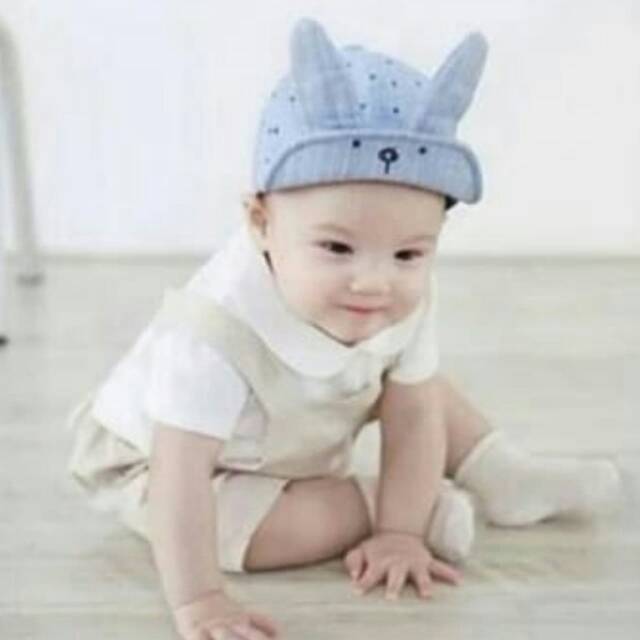 TOPI BABY TOPI ANAK BAYI PET RABBIT LUCU MODEL TELINGGA TEGAK