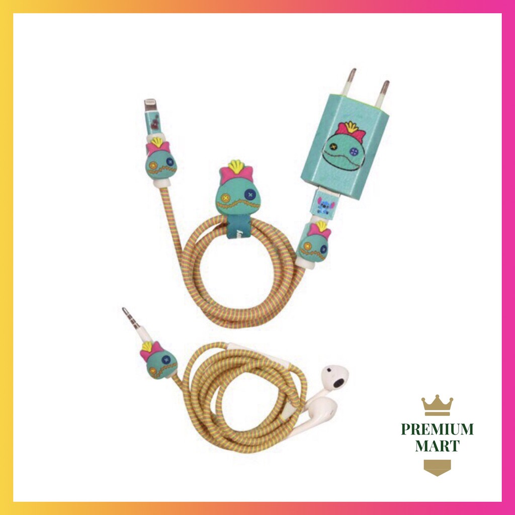 Paket Cable Protector/Pelindung Kabel Spiral iPhone&amp;Android (RANDOM)