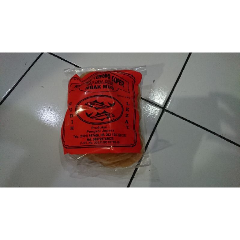 

Kerupuk tengiri asli Jepara Kemasan orange