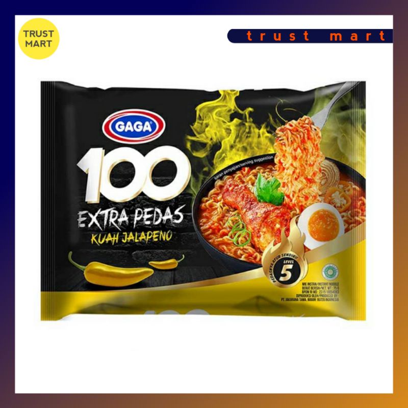 

GAGA 100 Extra Pedas Mie Instan Goreng Jalapeno 85 g