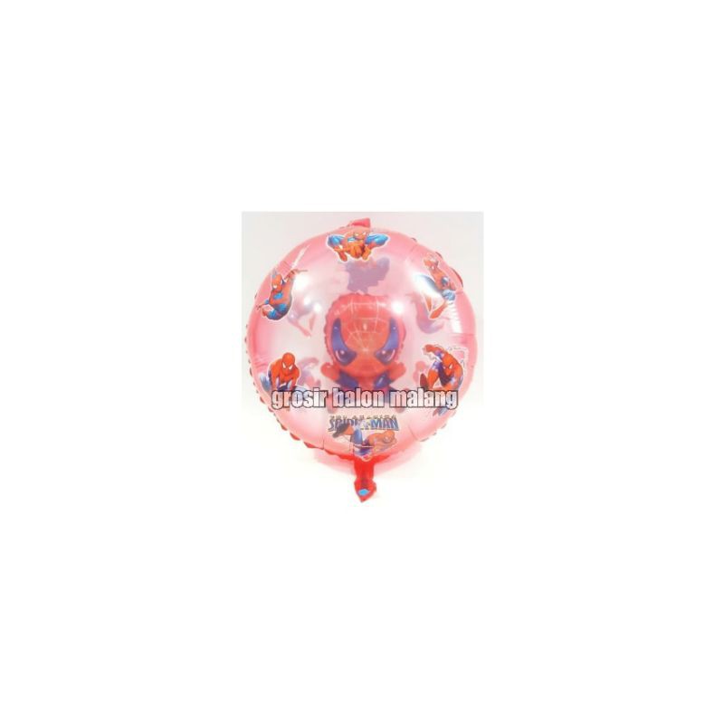 balon foil karakter spiderman superhero isi 2in1