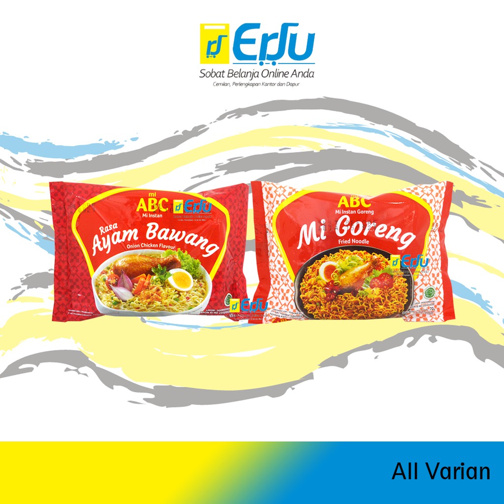 

VARIAN ABC Selera Lama Rasa Ayam Bawang Kuah & Mie Goreng Instan Halal MUI