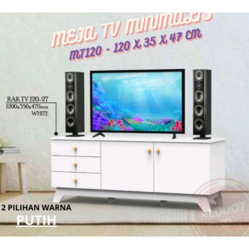 Meja TV Minimalis MT120 Rak TV Minimalis Modern - Via Instant
