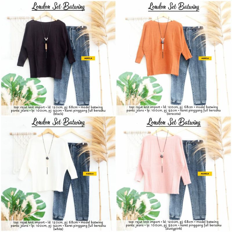 LONDON SET BATWING RAJUT PANTS JEANS