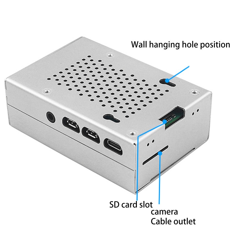 Btsg Radiator Bahan Aluminium Alloy Untuk Case Untuk Raspberry Pi 4model B Cover Enclosure for