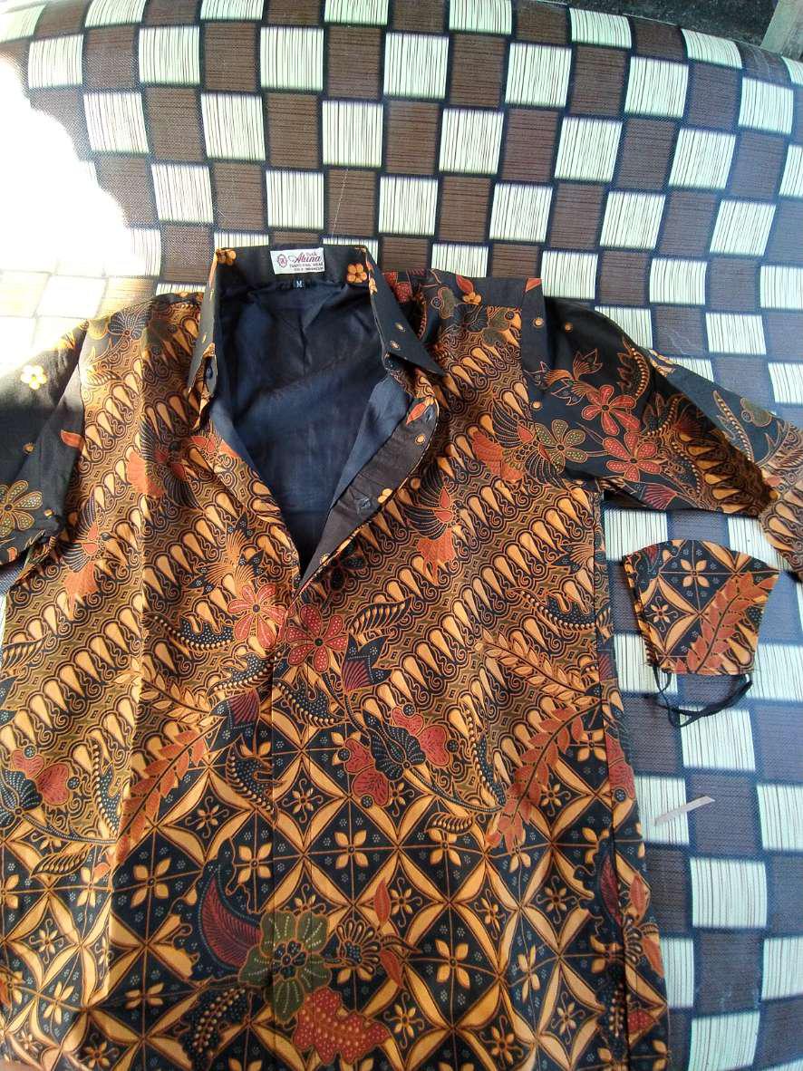 Baju Batik Pria Lengan Panjang Modern Limited Edition Batik Cowok Modern Premium Solo Aluna Gba 096