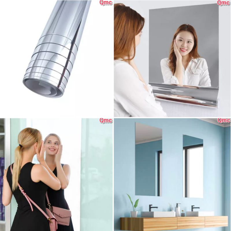 Stiker Kaca Bercermin 100% Tidak Tembus Pandang Asli Kaca Cermin Tebal Bisa Pasang di dinding Kaca J