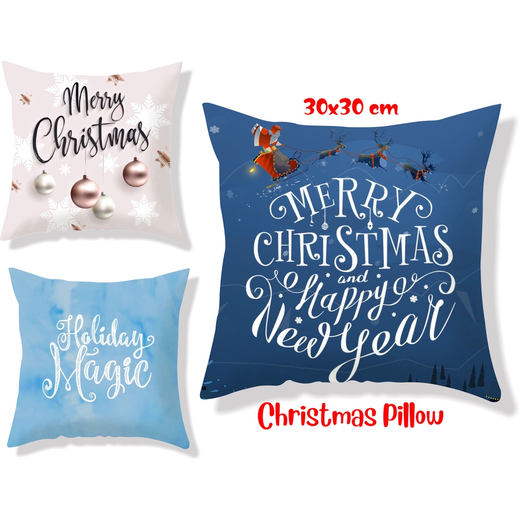 Bantal Natal 30x30 cm Part 2 #MC 011-020 / Bantal Merry Christmas / Kado Natal / Hadiah Natal