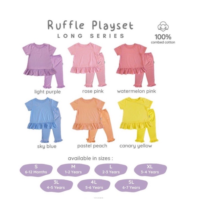 CLEARANCE SALE Ruffle Playset Arden Leon 0-7 Tahun Long Series ARDENLEON CBKS/SO