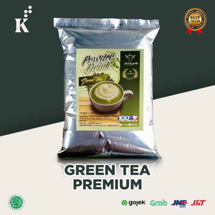 

Bubuk minuman powder drink Premium greentea green tea javaland 1kg