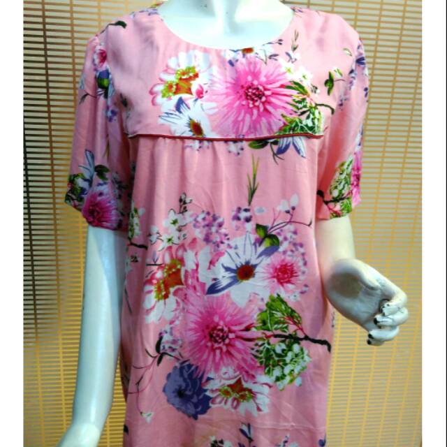 Blus katun linen jumbo