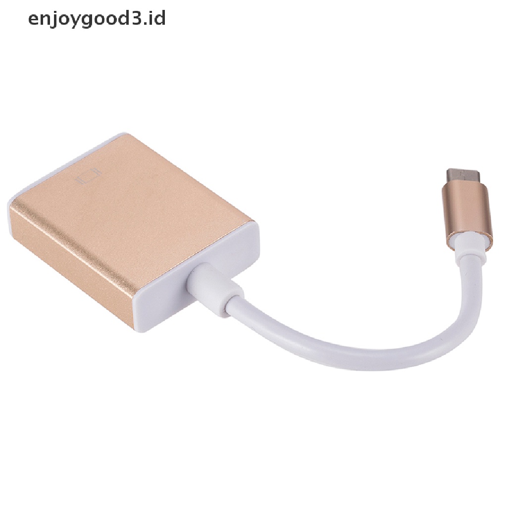 Kabel Adapter Converter Usb 3.1 Tipe C To Vga Male To Vga 1080p Female (Dd)