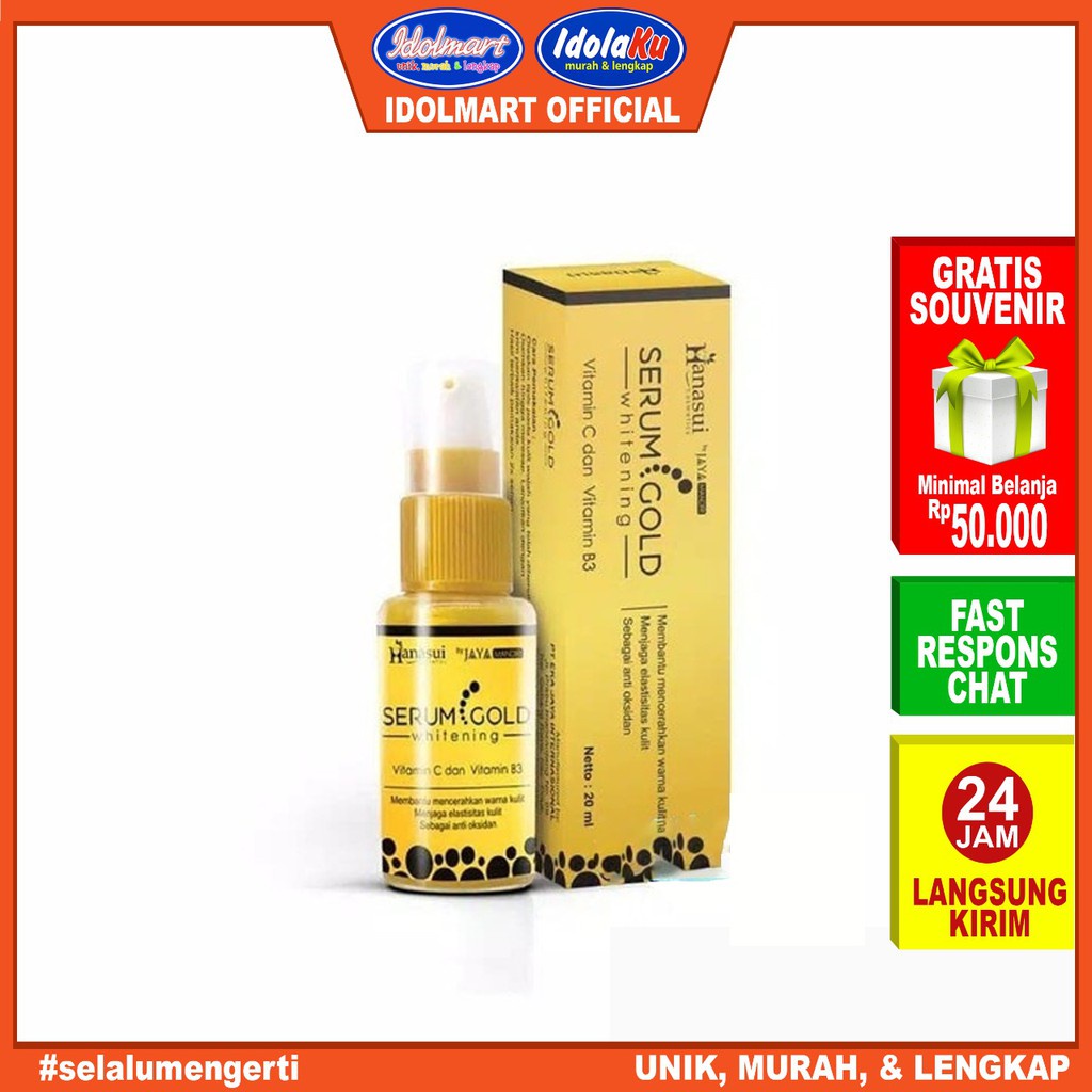 IDOLMARt HANASUI Serum Whitening Gold Idolmart Surabaya