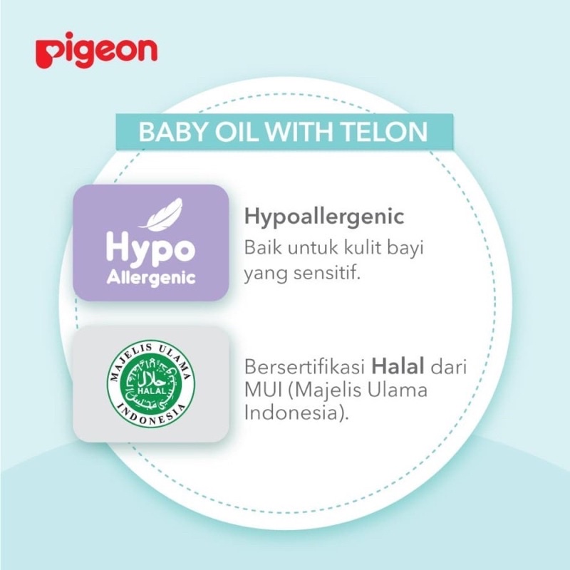 Pigeon Baby Oil with Telon Minyak Pijat Bayi Aroma Minyak Telon Anti Alergi Mencegah Perut Kembung Flu Menghangatkan Tubuh