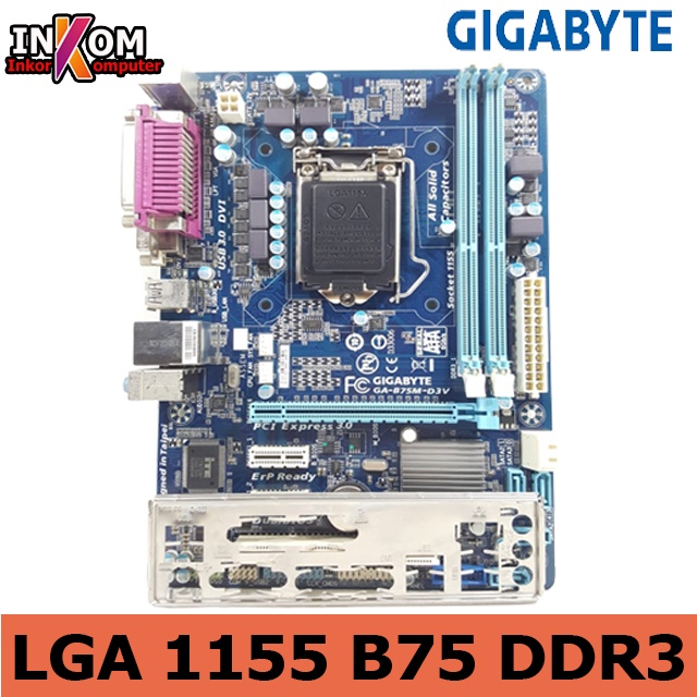 Mobo Mainboard Motherboard Intel B75 LGA 1155 Gigabyte