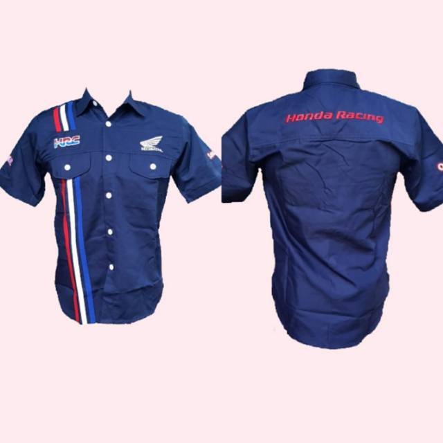 Jual Kemeja Honda Biru Navy HRC | Shopee Indonesia