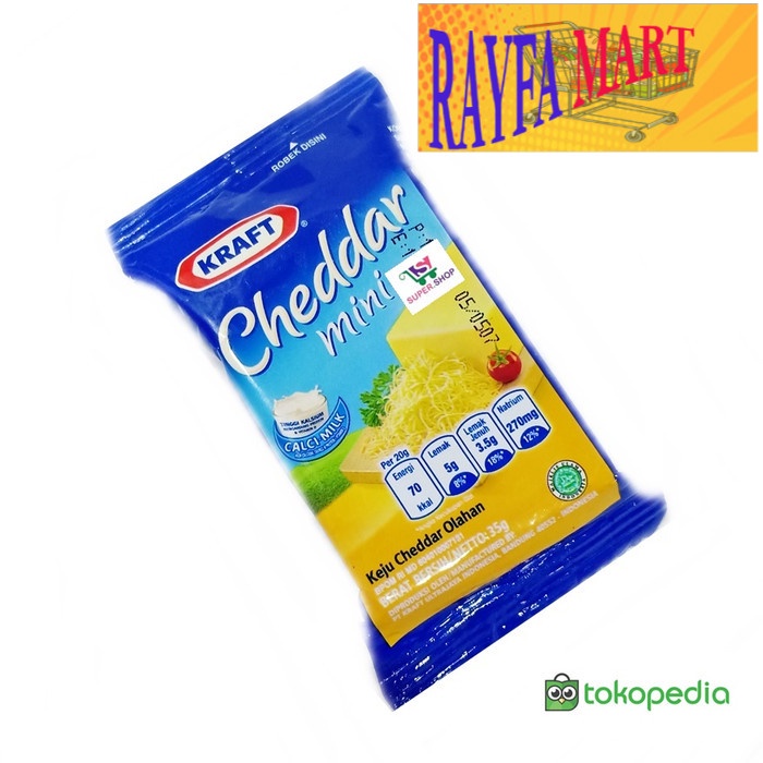 

Keju Kraft Cheddar Mini Keju Olahan 35 Gram