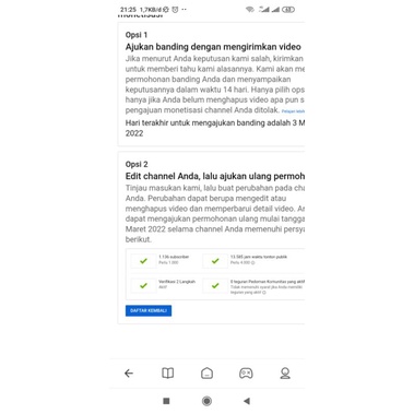 Akun YouTube 1K 4K Subs & Jam Tayang