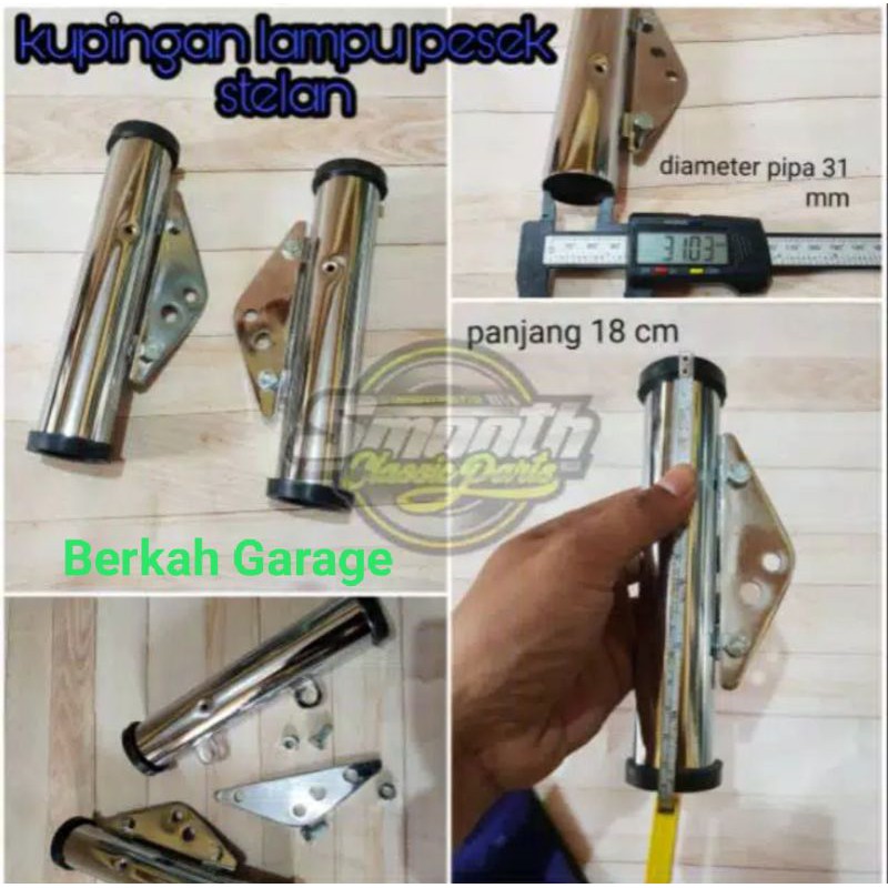 Kupingan Breket Lampu Pesek Stelan CB Gl Megapro Tiger Rx-King