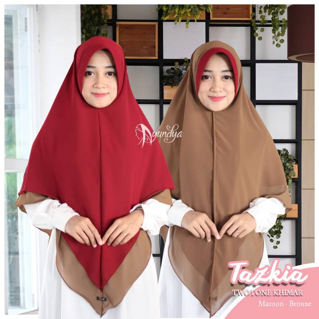 KHIMAR TAZKIA 3 TWOTONE ||  AYUNDYA