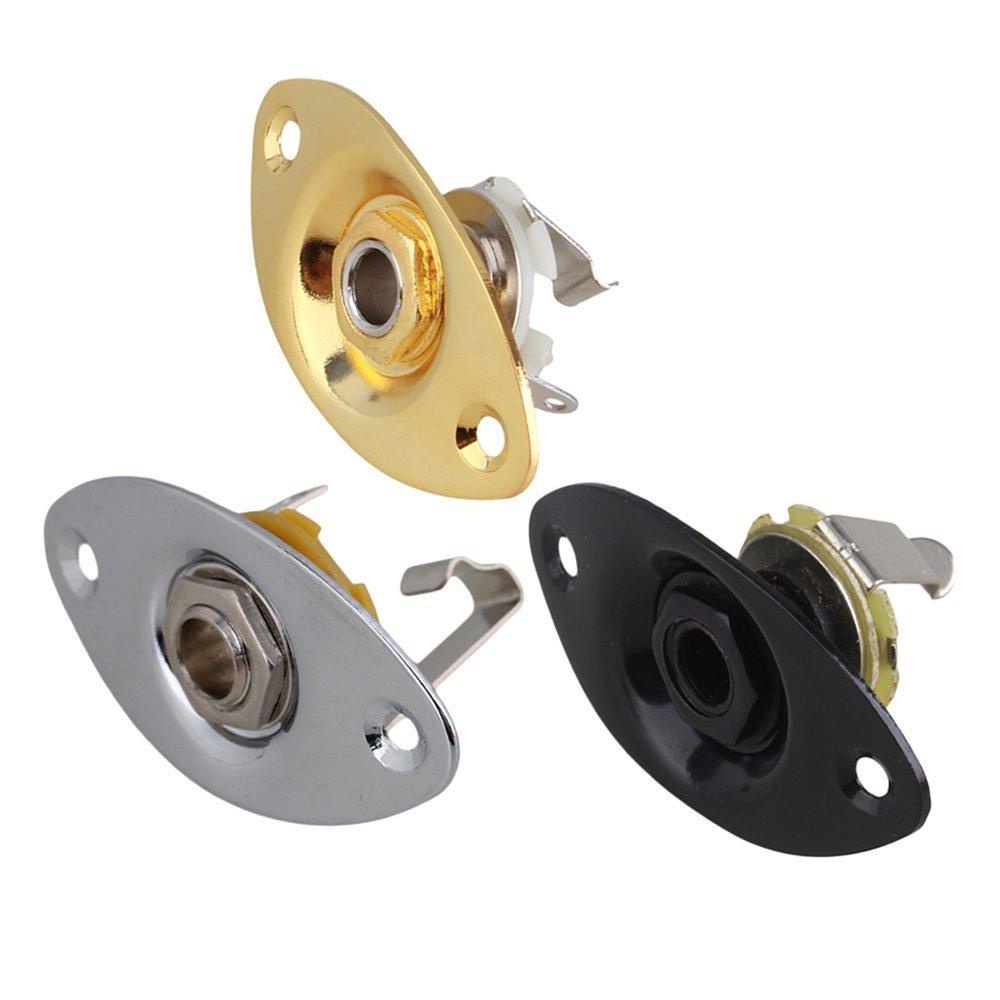 Lanfy Stop Kontak Output Gitar Metal Tahan Lama Replacemnet Bagian Gitar Elektrik Untuk Output Audio Gitar Listrik