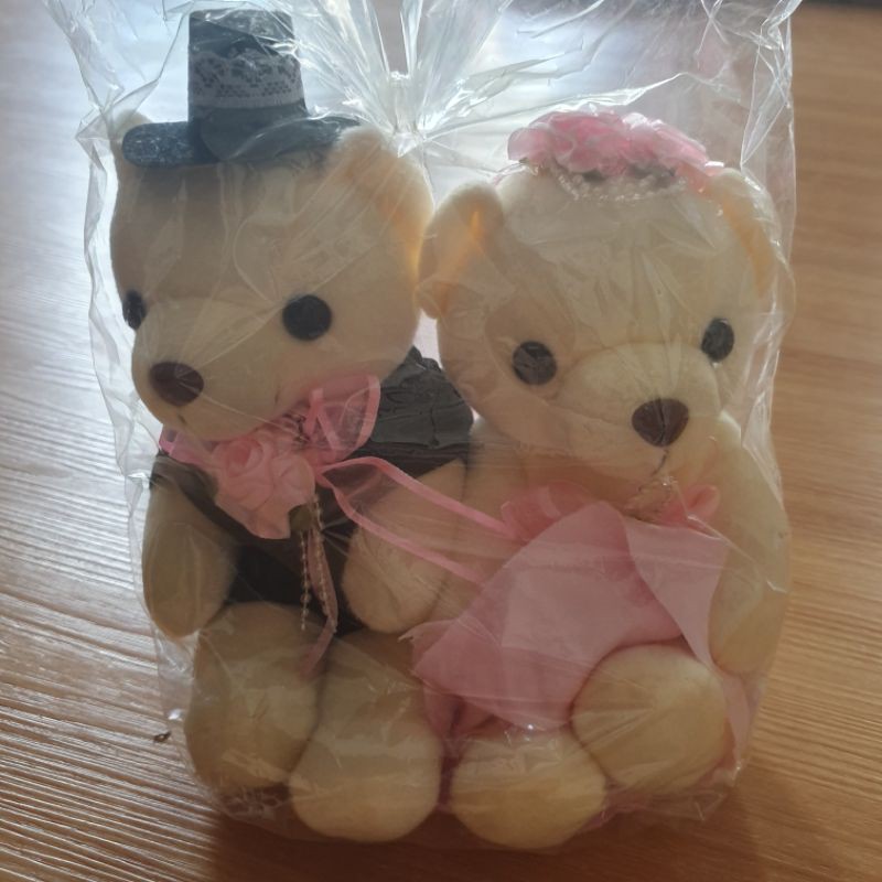 Boneka wedding Teddy bear boneka pengantin 20cm souvenir