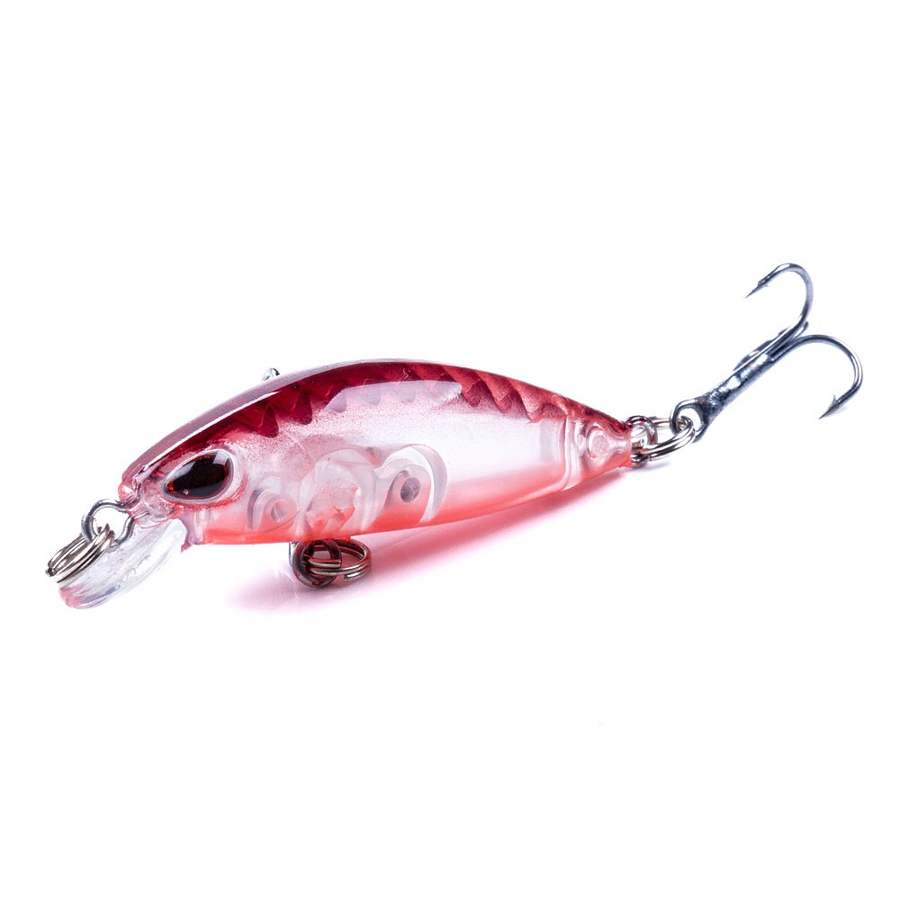 HENGJIA 6pcs 4cm/2g Mini Minnow Crankbait Umpan Pancing Swimbait Slowsinking Ikan Bait Bass Kail