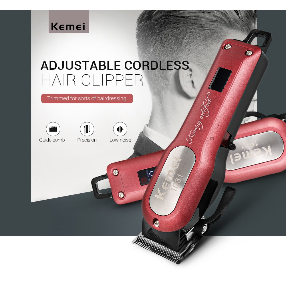 KEMEI KM-1031 - Professional Electric Rechargeable Hair Clipper - Alat Cukur Elektrik