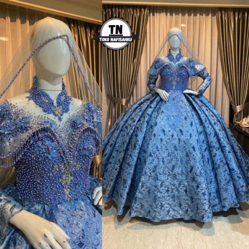 GAUN PENGANTIN BARBIE EKOR TERBARU | GAUN PENGANTIN EKOR MEWAH | GAUN PENGANTIN | KEBAYA PENGANTIN