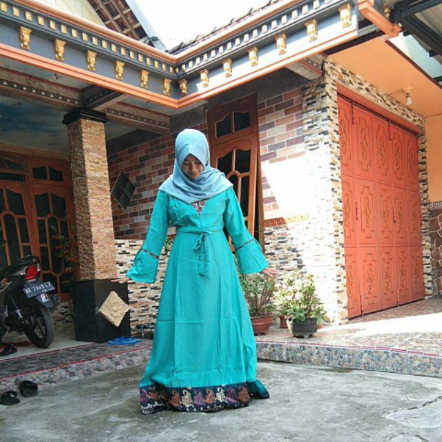Sania Ruffle Batik Ori Gamis Balotelli Azzahra