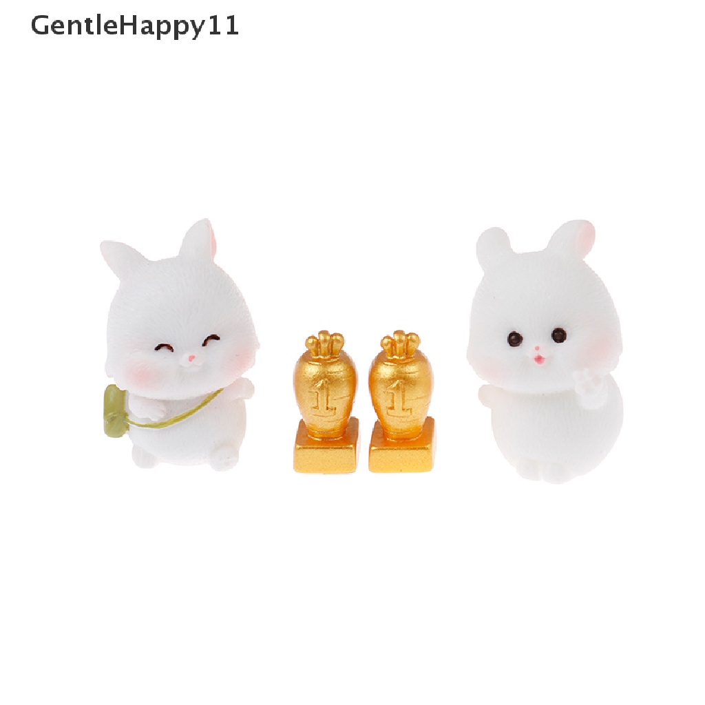 Gentlehappy Miniatur Kelinci Bahan Resin Untuk Dekorasi Taman