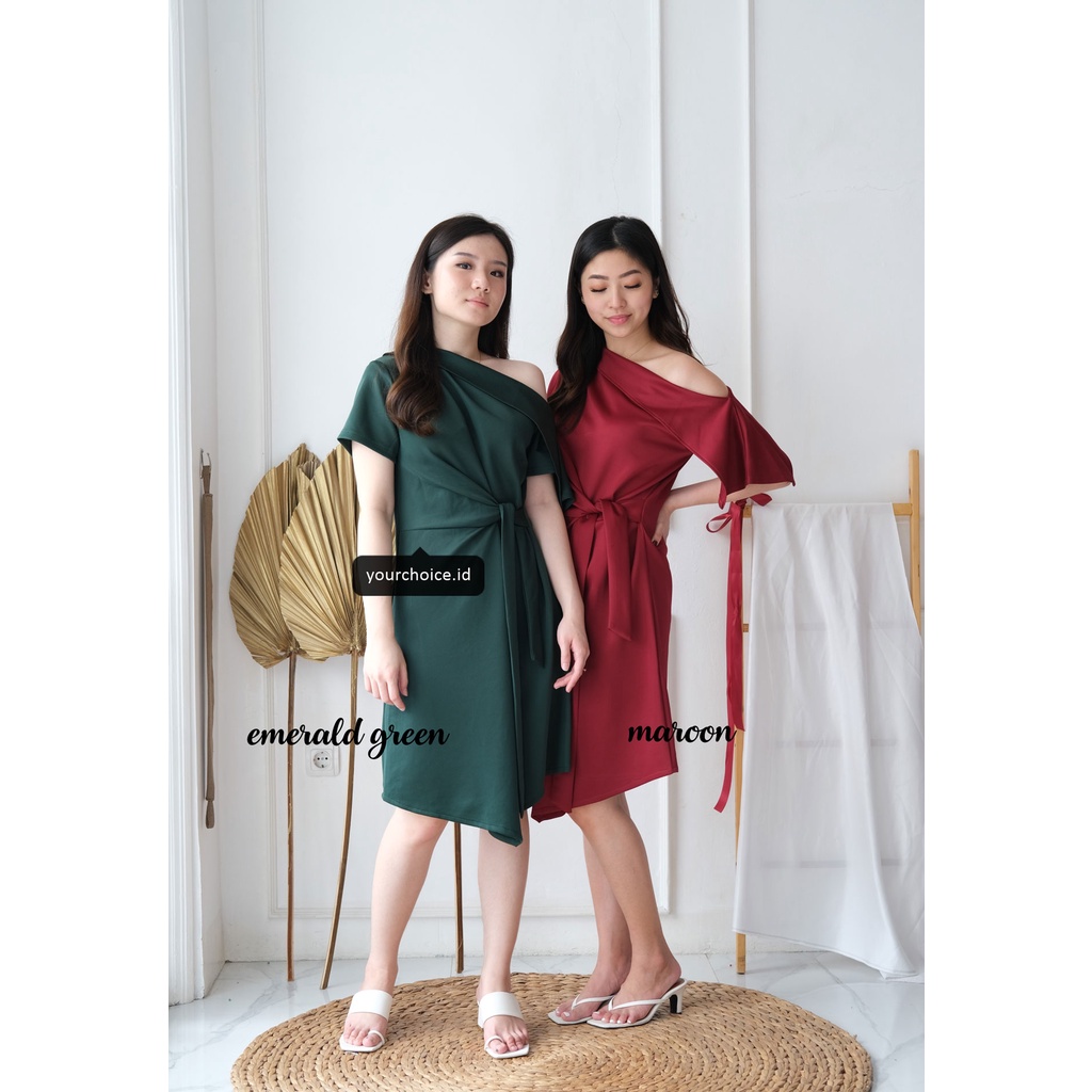 YOURCHOICE.ID Dress Scuba Off Shoulder / One Shoulder Dress