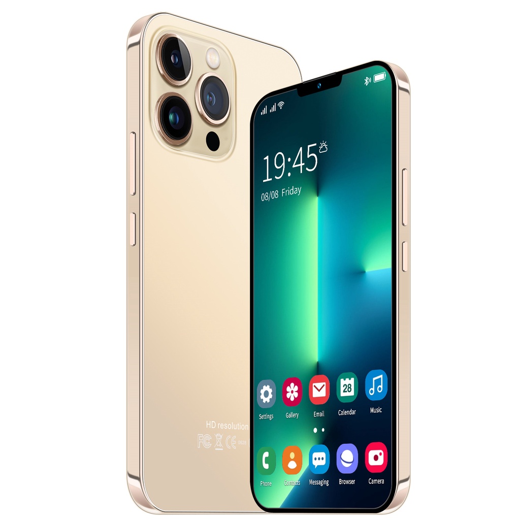 【 Produk Baru hp 】 Ponsel  Pintar Baru i13 pro max Android 10.0 Layar HD 7,5 inci 4G/5G HP Original wajah unlock Handphone Android Free Aksesoris-Gold