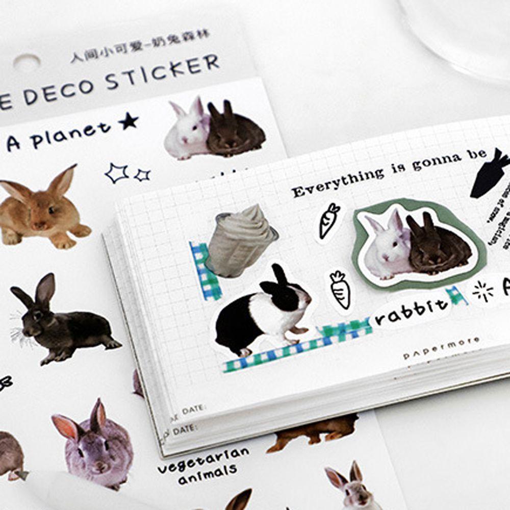 Mxbeauty Animal Stationery Stiker Kelinci Korea Telepon Anjing Diary Planner Jurnal Album Dekorasi