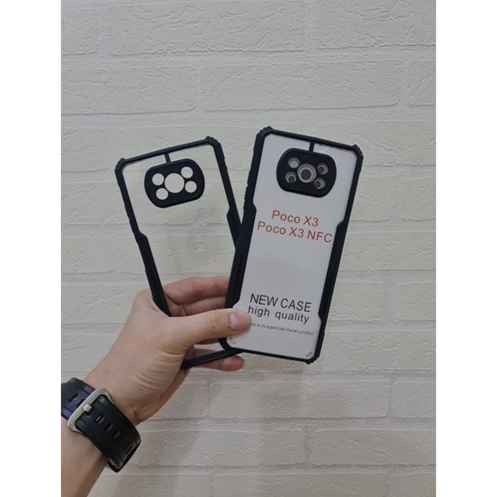 Case Poco X3 Pro Poco M3 Pocophone F1 Shockproof Armor Hard Case Armor Transparan