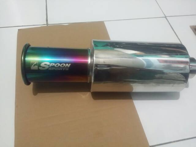 Knalpot mobil spoon sport pelangi