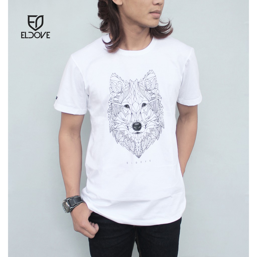 Eldove T-Shirt Wolf White 7149
