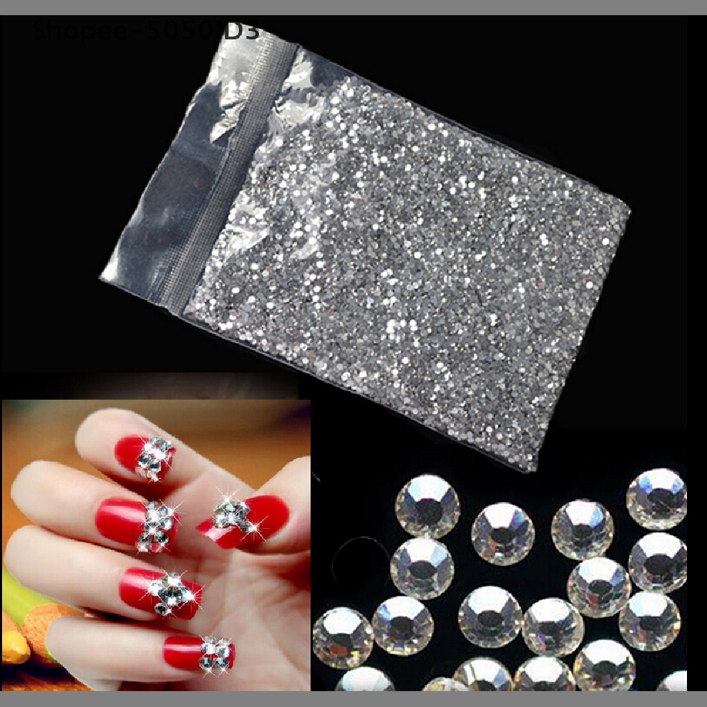 Kristal Berlian Imitasi AB / Flatback 1440p 1.6mm / 2mm Untuk Dekorasi Nail Art DIY