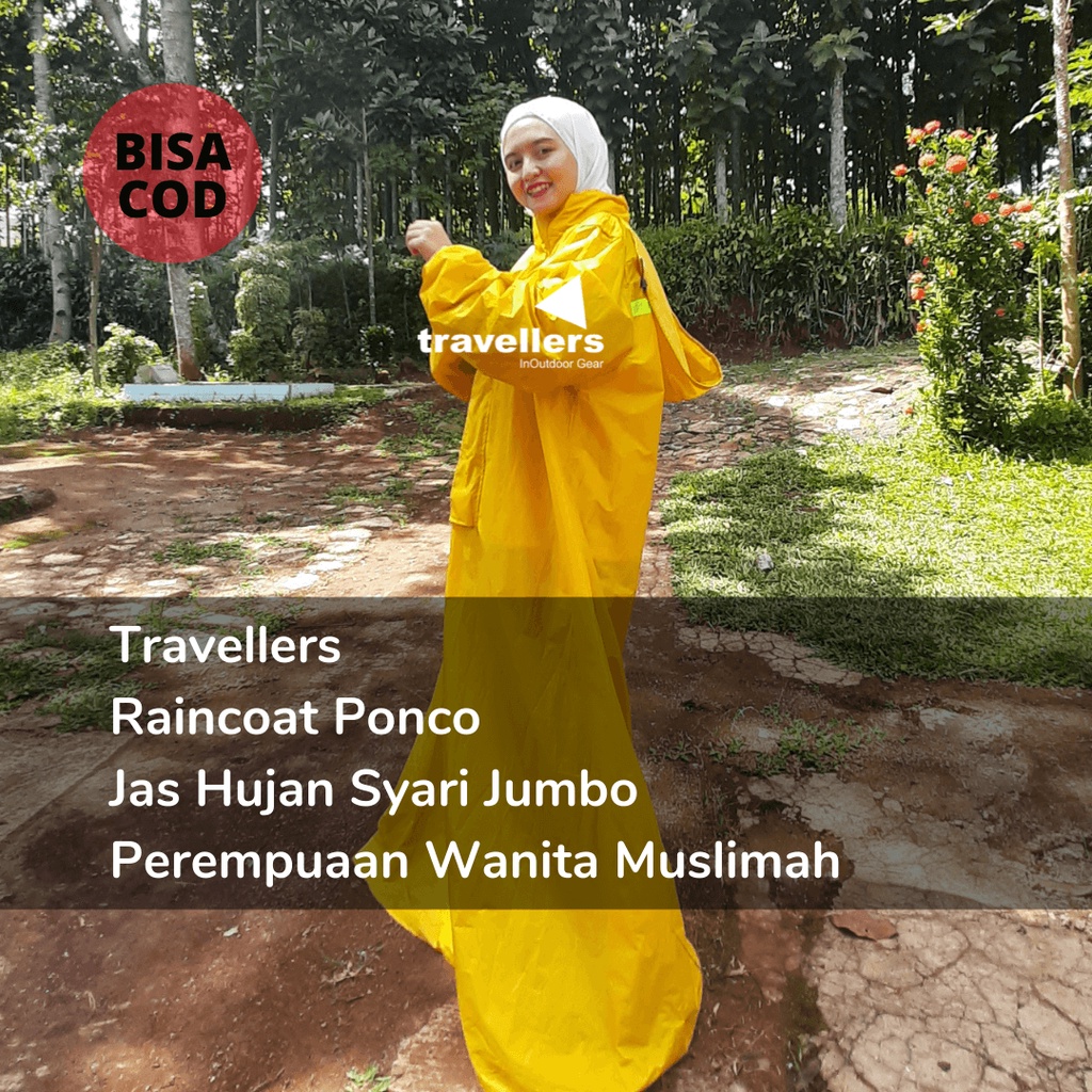 Jas Hujan Syari Jumbo Wanita Yellow Series