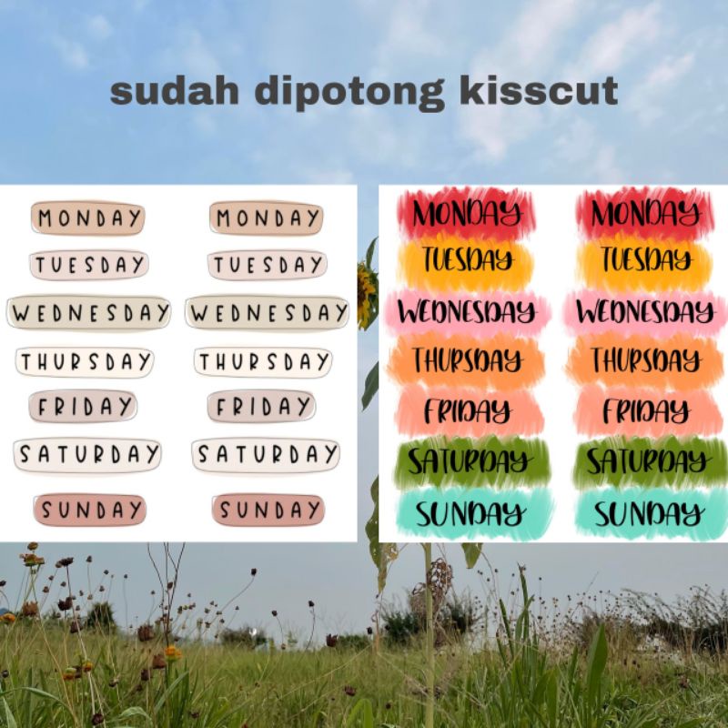 

[A004/A005] sticker journaling sticker deco sticker daily sticker day sticker one week