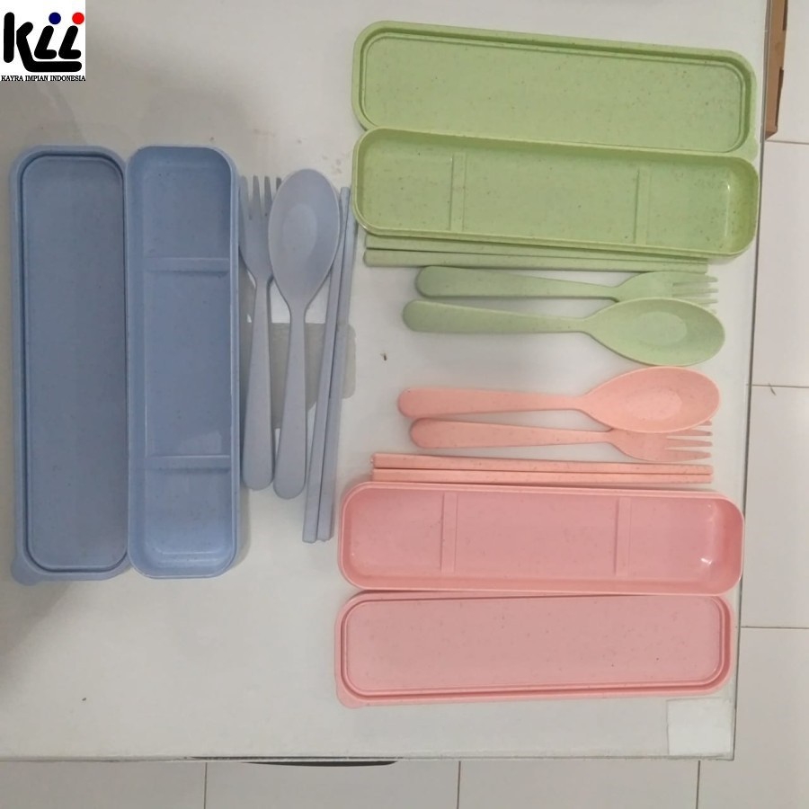 Kotak Sendok Set - Sendok Garpu Sumpit - Kotak Sendok Travel Mai Xiang