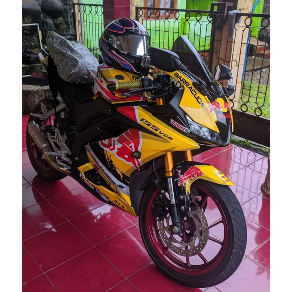STICKER STRIPING STIKER DECAL MOTOR YAMAHA R15 V3 FULL BODY JUNUNG RED BULL