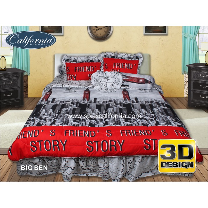 Bedcover Rumbai California 3D Big Ben Uk 180X200