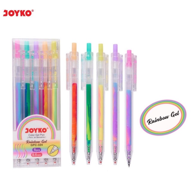 

Joyko rainbow gel gpc 325 5pcs,0.5 mm [Mohon Baca Deskripsi]