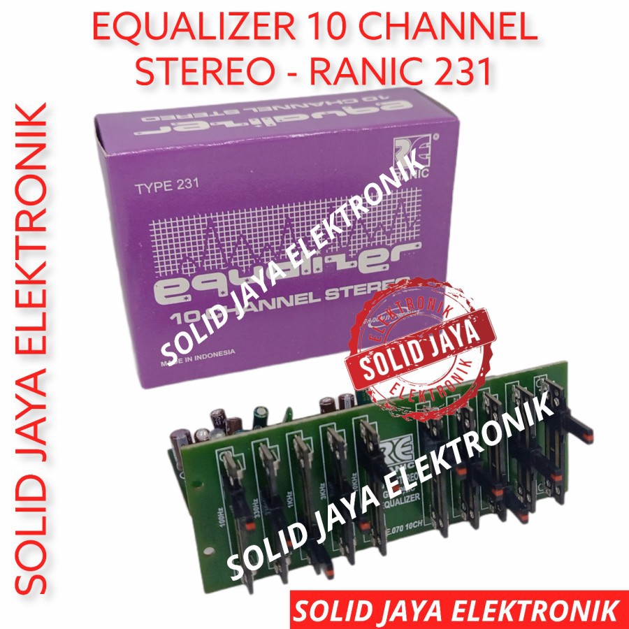 KIT EQUALIZER STEREO 10 CHANNEL EKUALISER EQUALISER 10 CHANEL RANIC 231 RANIC231