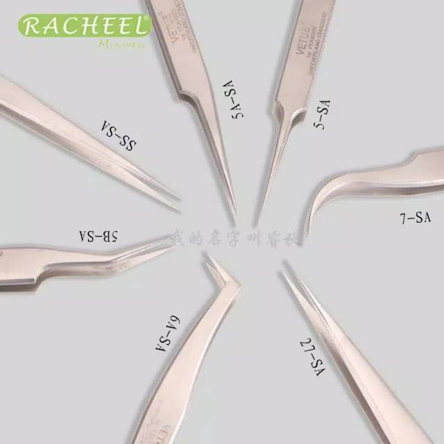 Pinset Vetus Tweezers Pinset Bengkok / Lurus  Russian ORIGINAL eyelash extension / sambung bulumata