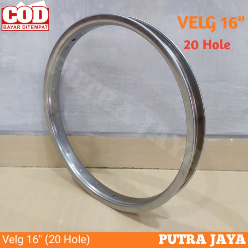 Velg Sepeda 16 Rims Sepeda anak ukuran 16 isi 20 Hole Pelek Sepeda anak Lipat BMX 16 BESI Murah High