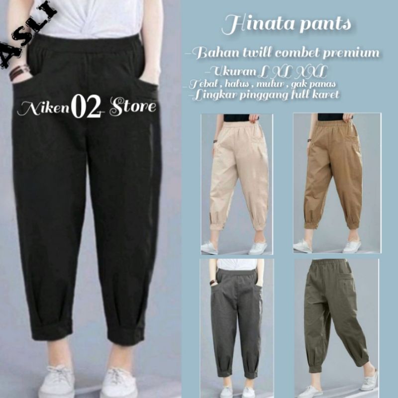 Hinata Pants / Mera pants / Gocha pants / Celana Korea Cotton Twill / Celana Kasual Wanita